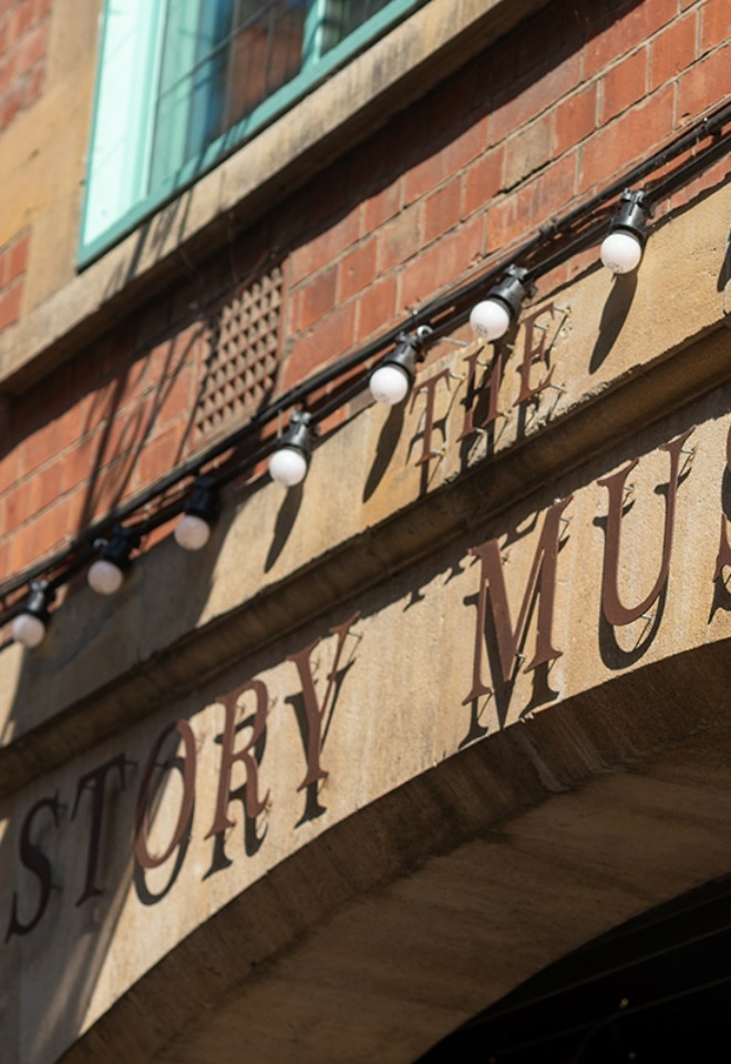Entrance to the Story Museum wedding venue  in Oxford Oxfordshire 