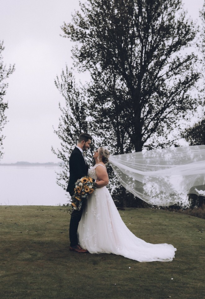 A lakeside Wedding image, taken at Draycote Hotel