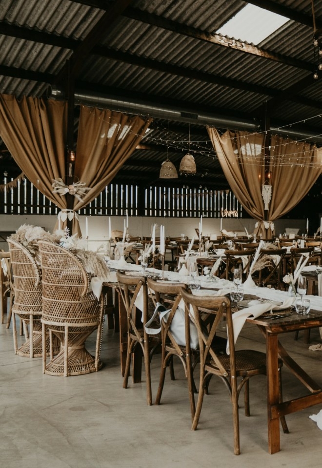 Wedding Breakfast in Grange Barn, Marbury Wedding Venue