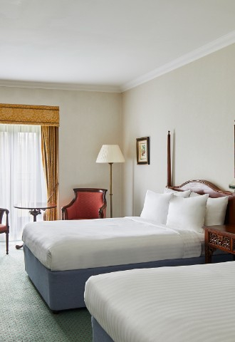 Deluxe double room at Hanbury Manor