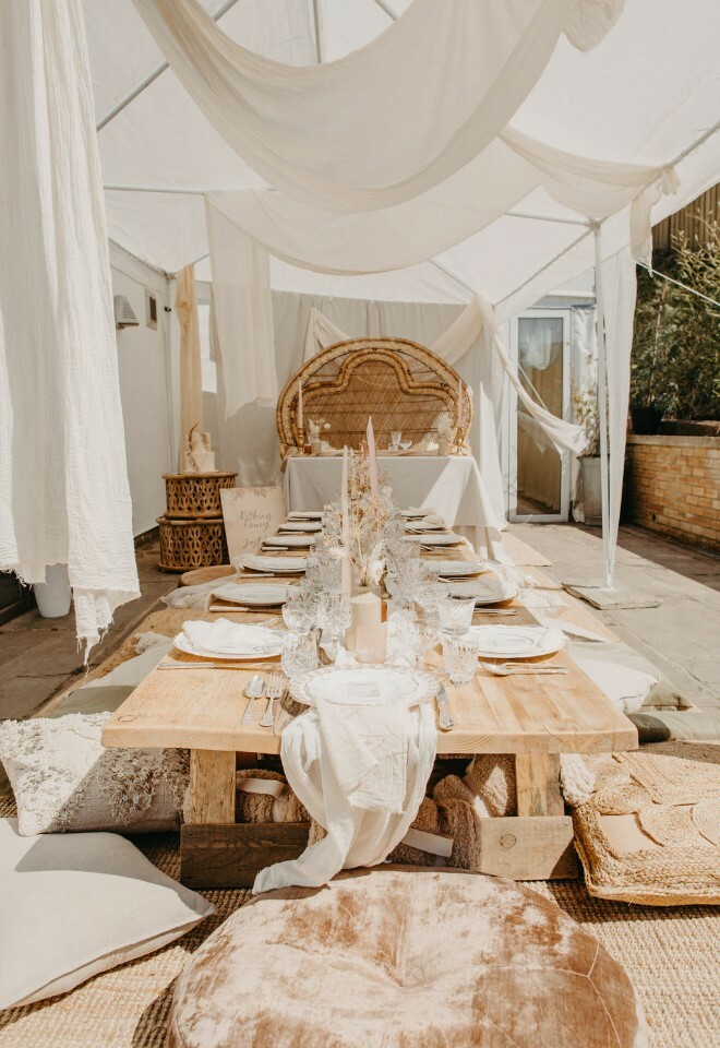 Intimate wedding reception