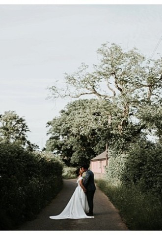 Bride and groom at The Secret Garden, Marquee wedding venue, South Wales