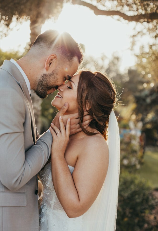 Sunset Couple Portrait in the grounds of Casa Monte Cristo
