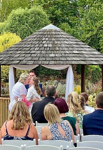 The happy couple Outdoor same sex weddings Dorset