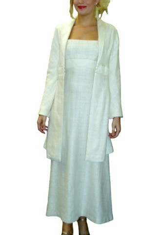 Silk high waisted wedding dress