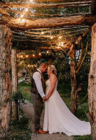 Festival Wedding Worcester festoon lights