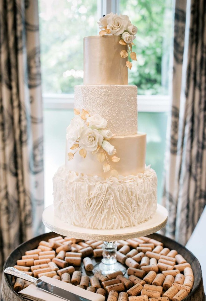 Romantic ruffles and a touch of glitter!