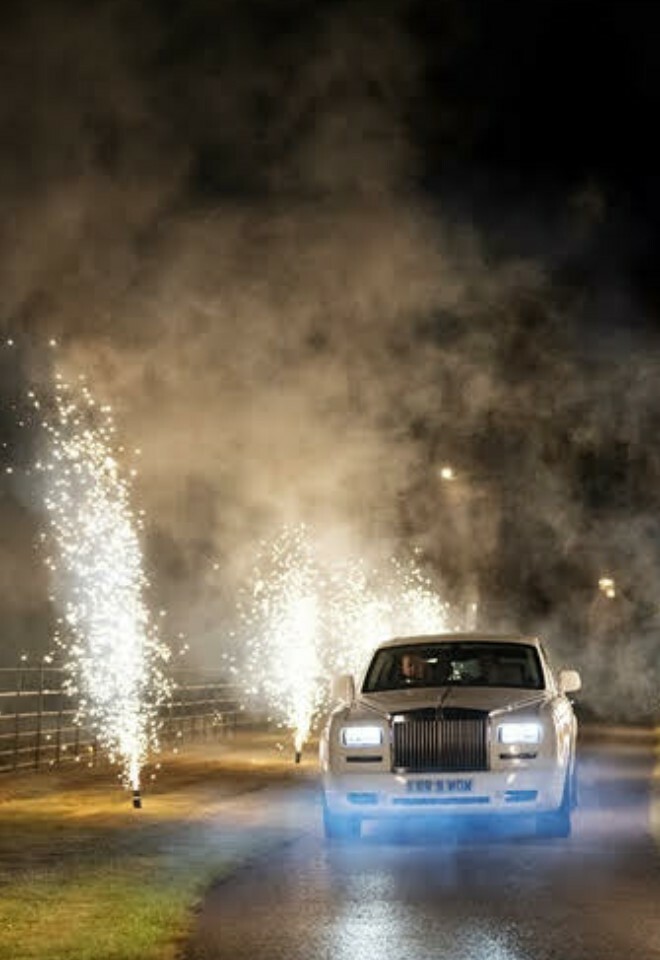 Rolls Royce Phantom firework exit