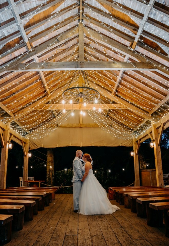 Couple standing in The Island
