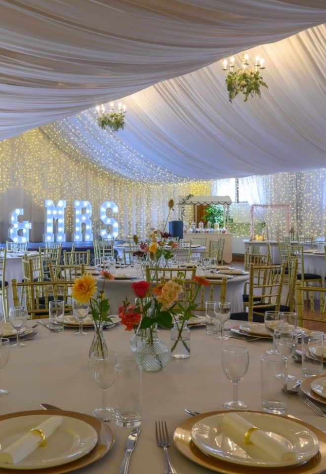 Summer wedding set up
