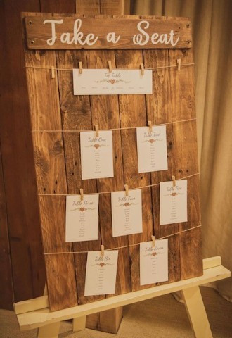 Wedding Rustic Table Plan