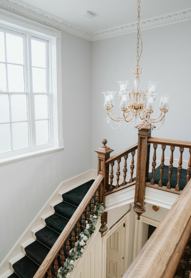 Stair shot with florals