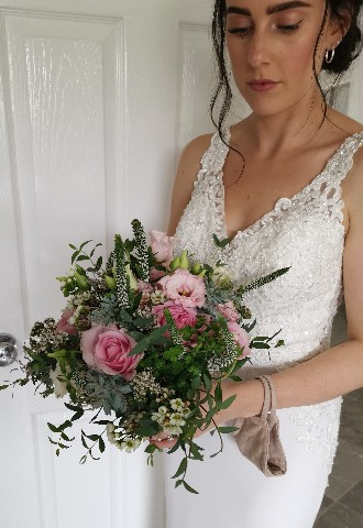 Pink bridal bouquet 