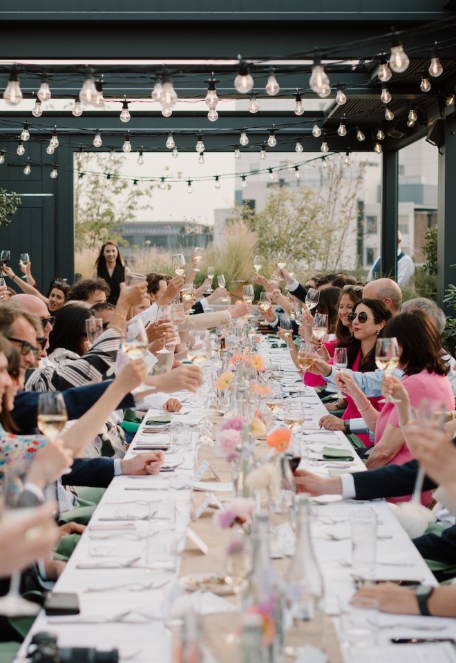 Weding Breakfas with guests at the Conduit in Central London