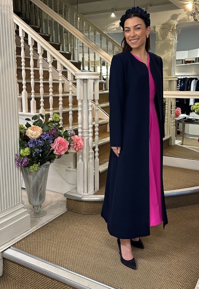 Wedding Guest Coat and Dress from Julie Fitzmaurice Bespoke