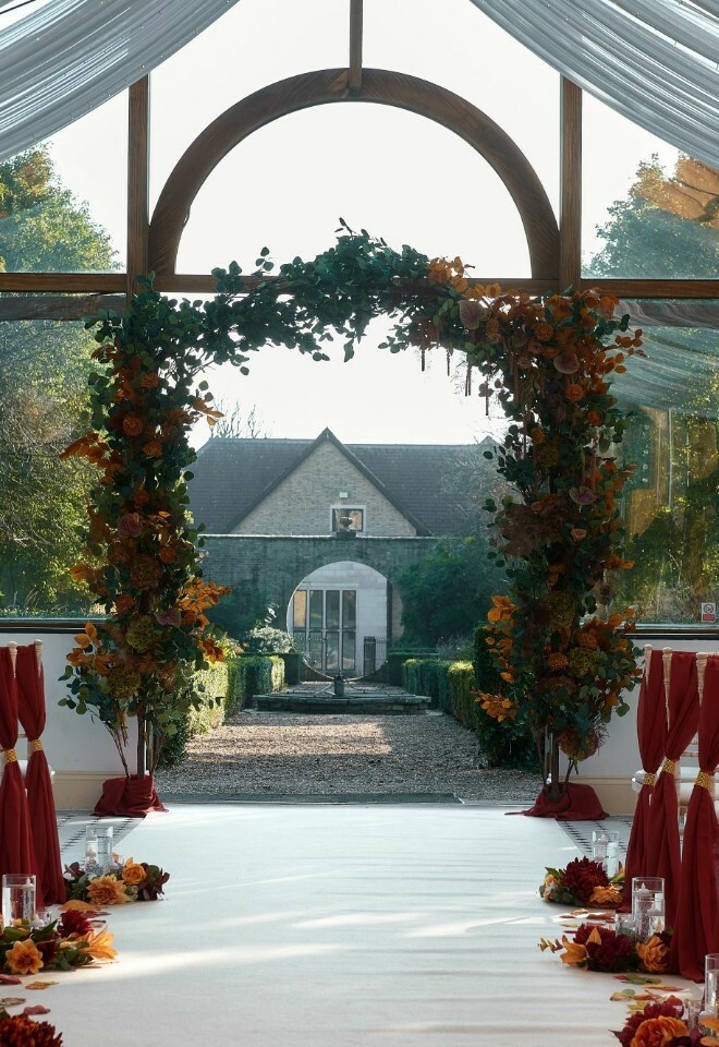 Summer House venue at Hanbury Manor - wedding ceremony