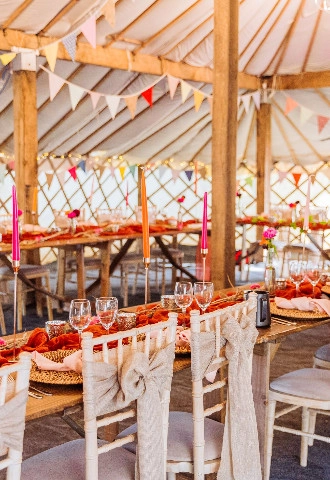 Farm wedding Worcestershire yurt