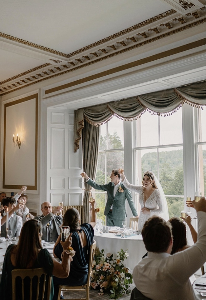Speeches, Bride and Groom Castle Wedding