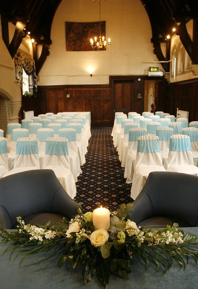 Wedding ceremony room at Bestwood Lodge Hotel