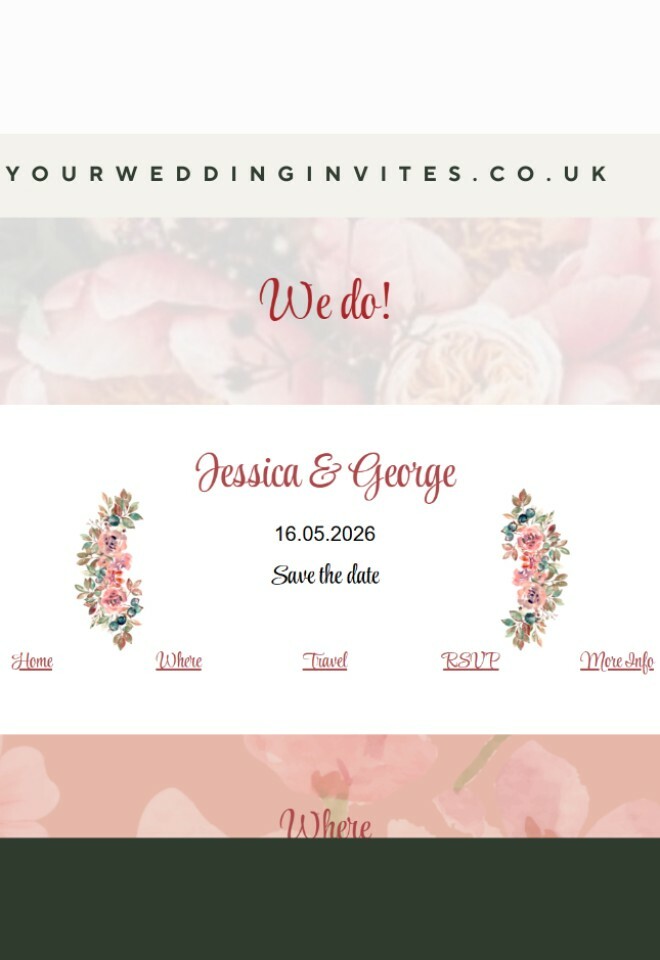 Image showing a couples wedding website