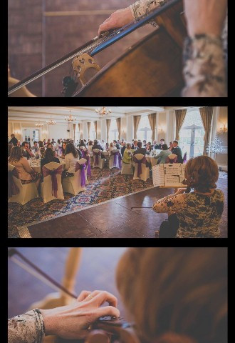 wedding reception cello performance