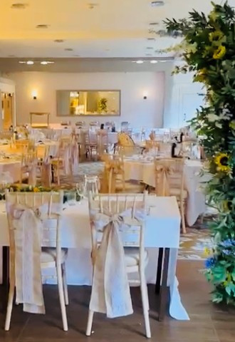 A light spacious room for your wedding breakfast 