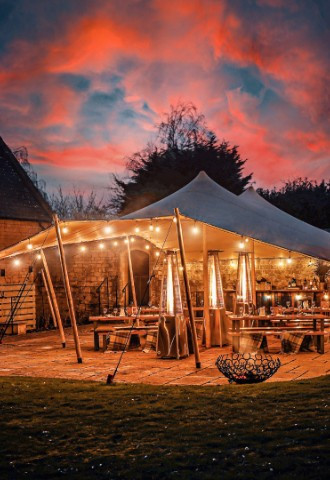Sunset marquee on site of Ellenborough Park