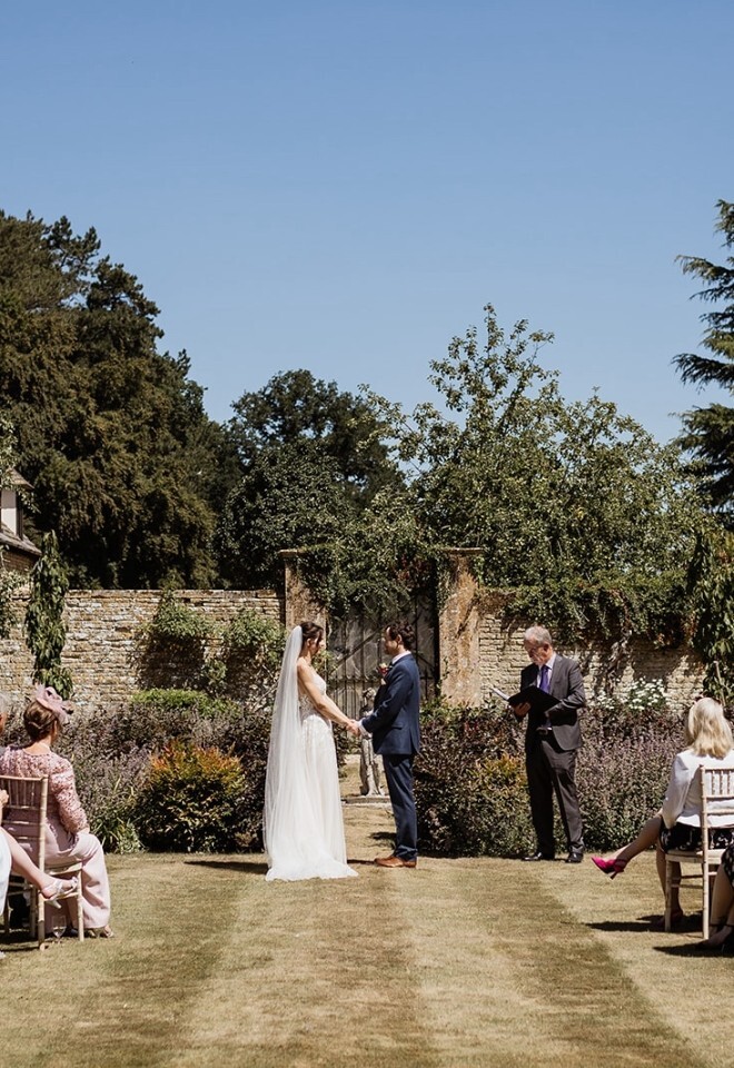 Garden Ceremony at Slaughters Manor in the Cotswolds