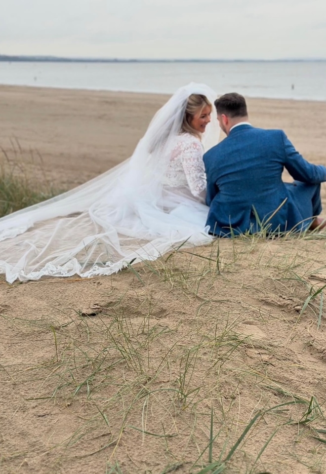 Wedding beach couple shoot