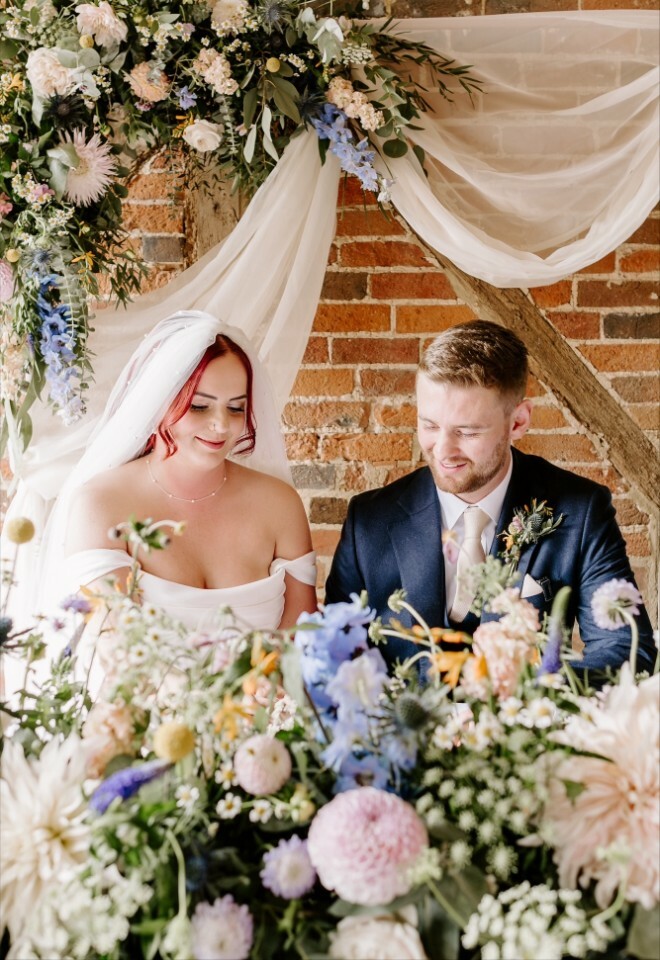 Ceremony Flowers at Stanlake Park
