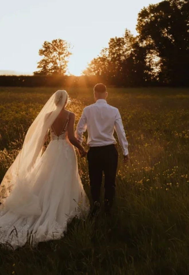 Sunset Wedding Silchester Farm