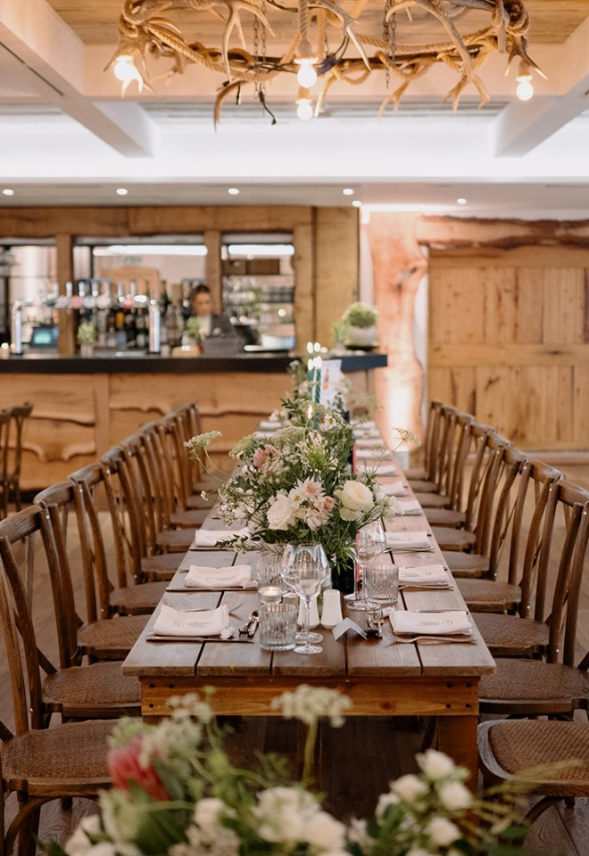 Wild Thyme & Honey Suite ready for wedding breakfast