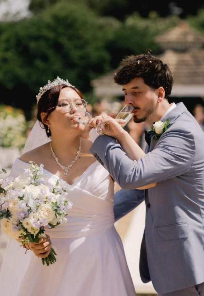 Raising a toast 