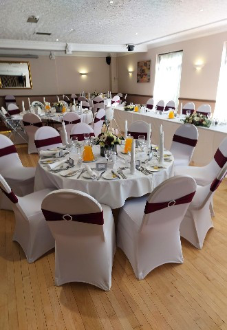 Britannia waterside hotel wedding reception setting