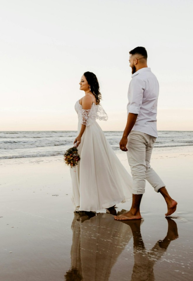 Coastal Wedding Couple