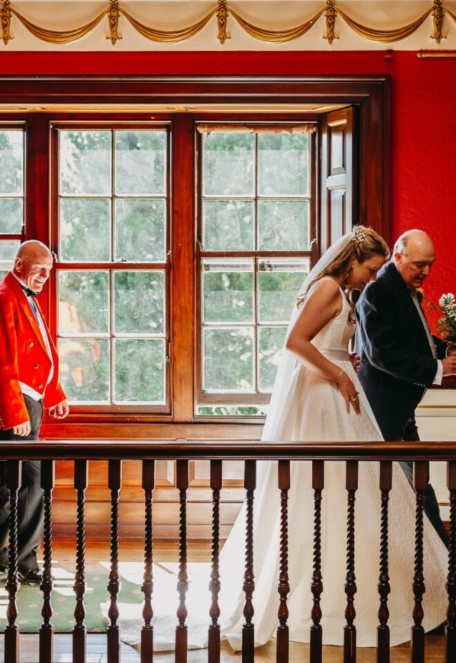 Father and Bride at Swinton Park Hotel 