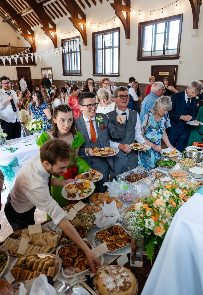 Guests inside Waddesdon Hall