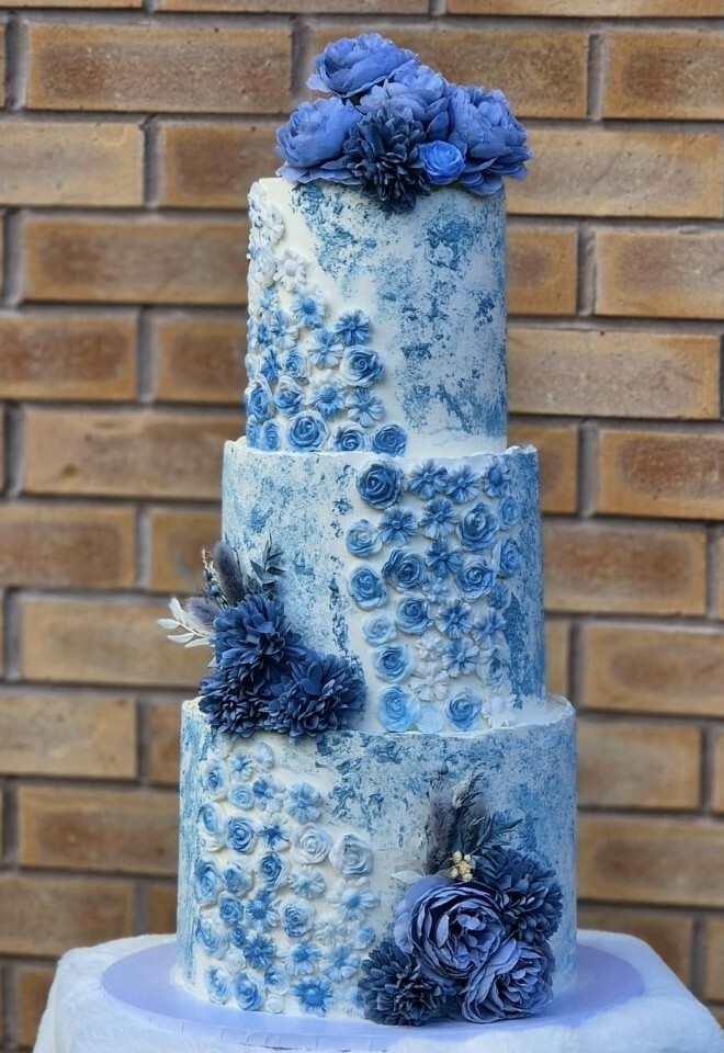 3-tiered Ganache wedding cake