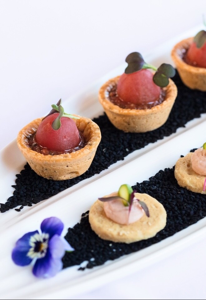 Harper Kitchens canapés wedding breakfast dish