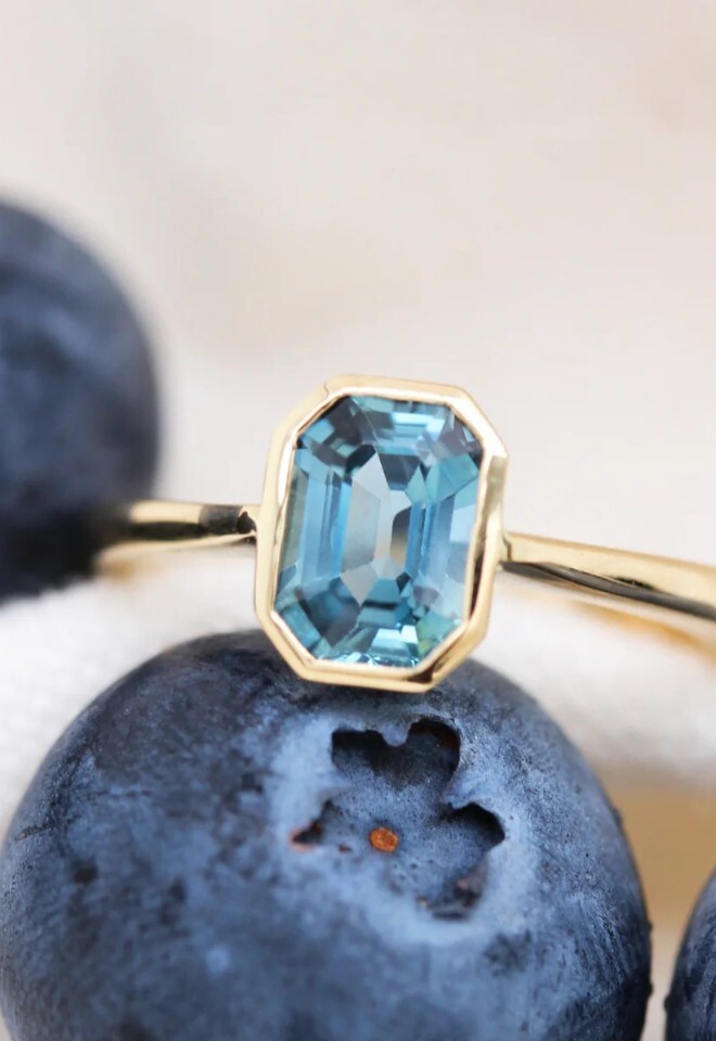 gemstone engagement ring from Holts Gems, London