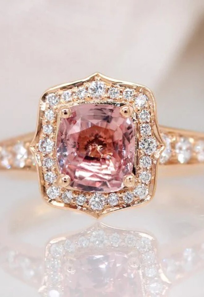 Pap Rose, engagement ring - Holts Gems, Hatton Garden London