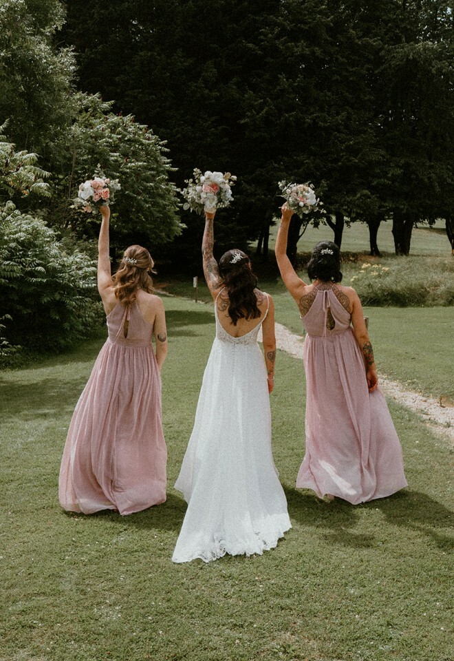 Bride and Bridesmaids