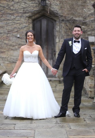 Arley House & Gardens bride and groom pose, holding hands, for their wedding photography by SMD Wedding Photography, West Midlands