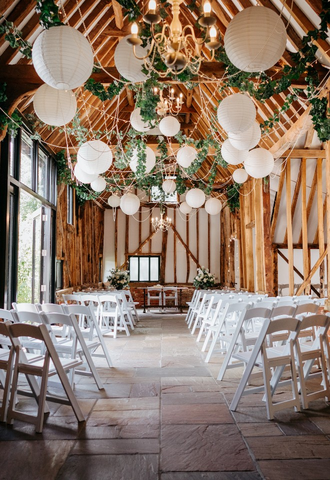 High House interior set for wedding ceremony