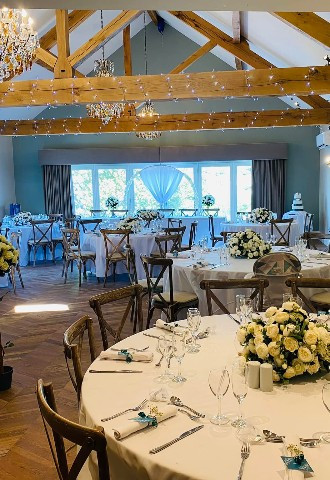 Wedding reception set up at Tredegar Arms Hotel, Blaenau Gwent