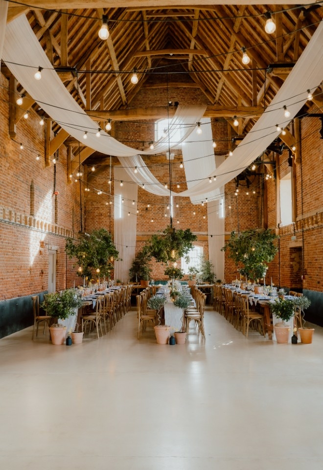 Rustic dining set up