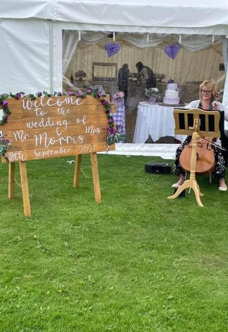 cello performance at a wedding