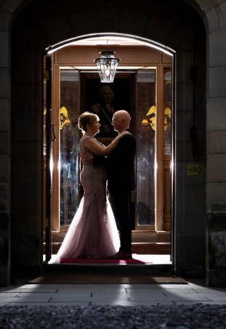Mature wedding couple at Melville Castle - a castle wedding venue near Edinburgh