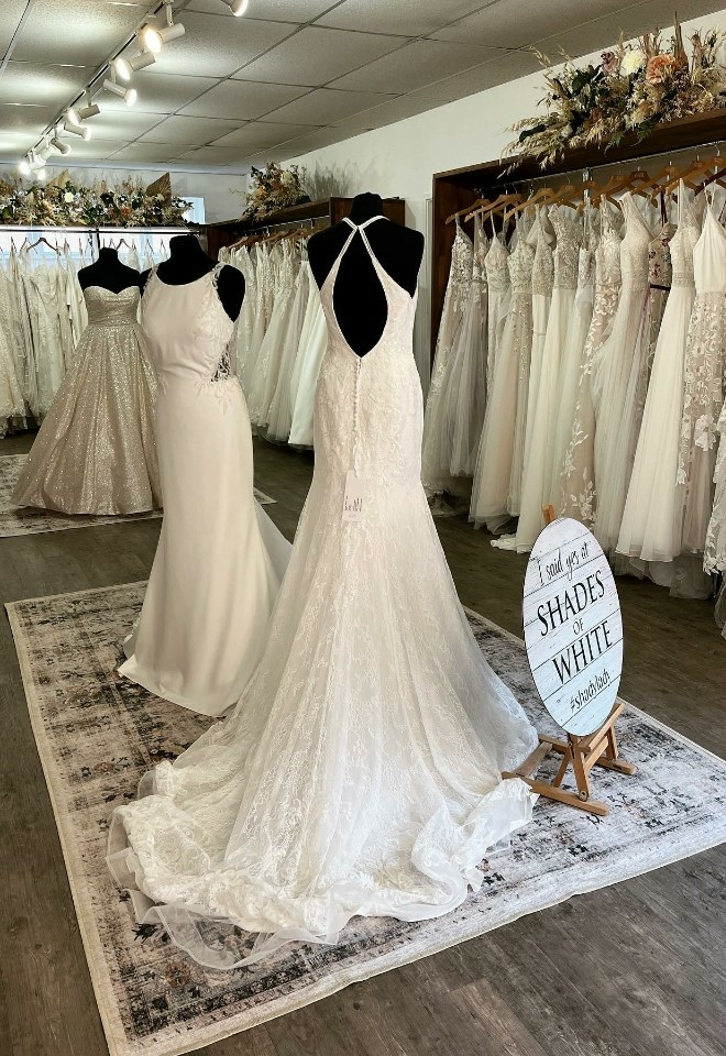 designer wedding dresses from shades of white