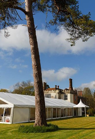 Marquee at Nether Winchendon House, Buckinghamshire